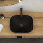 Bathroom Artistic Tempered Glass Vessel Sink with Faucet