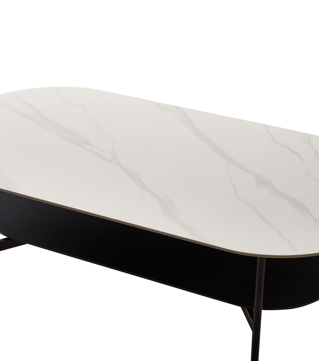 Ceramic MDF Double Layer Coffee Table