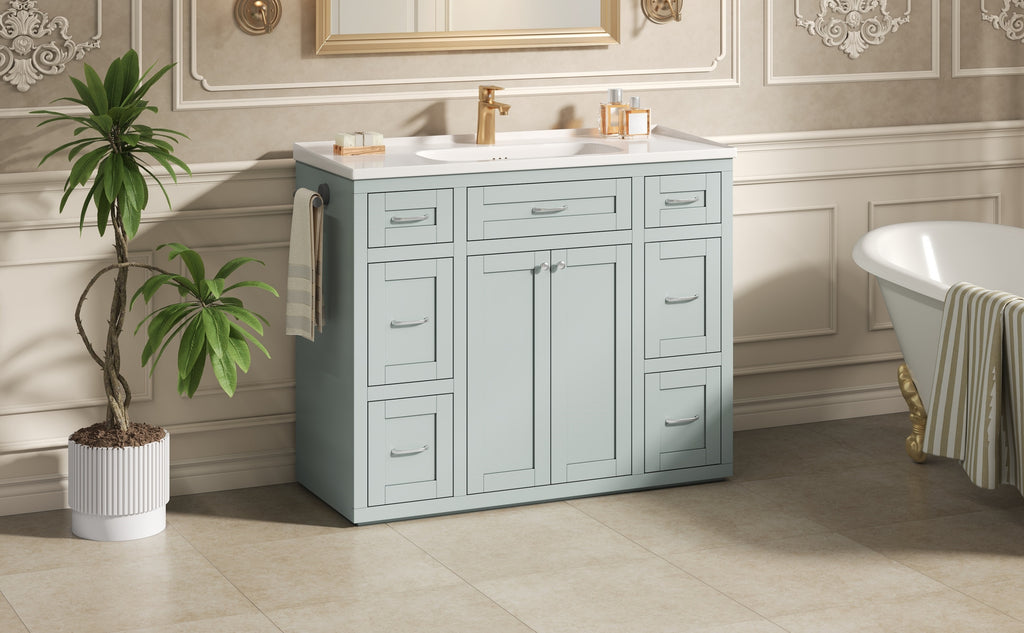 48" Mint Green Bathroom Vanity