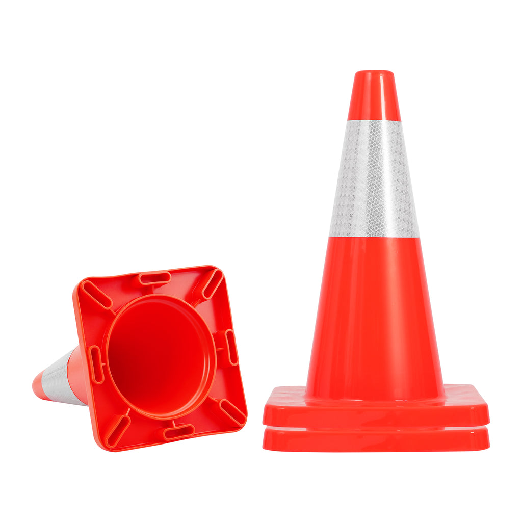 18-Inch Traffic Safety Cones, 2-Pack