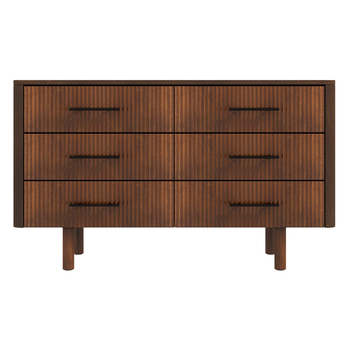 Logan Mid Century Modern Walnut Dresser