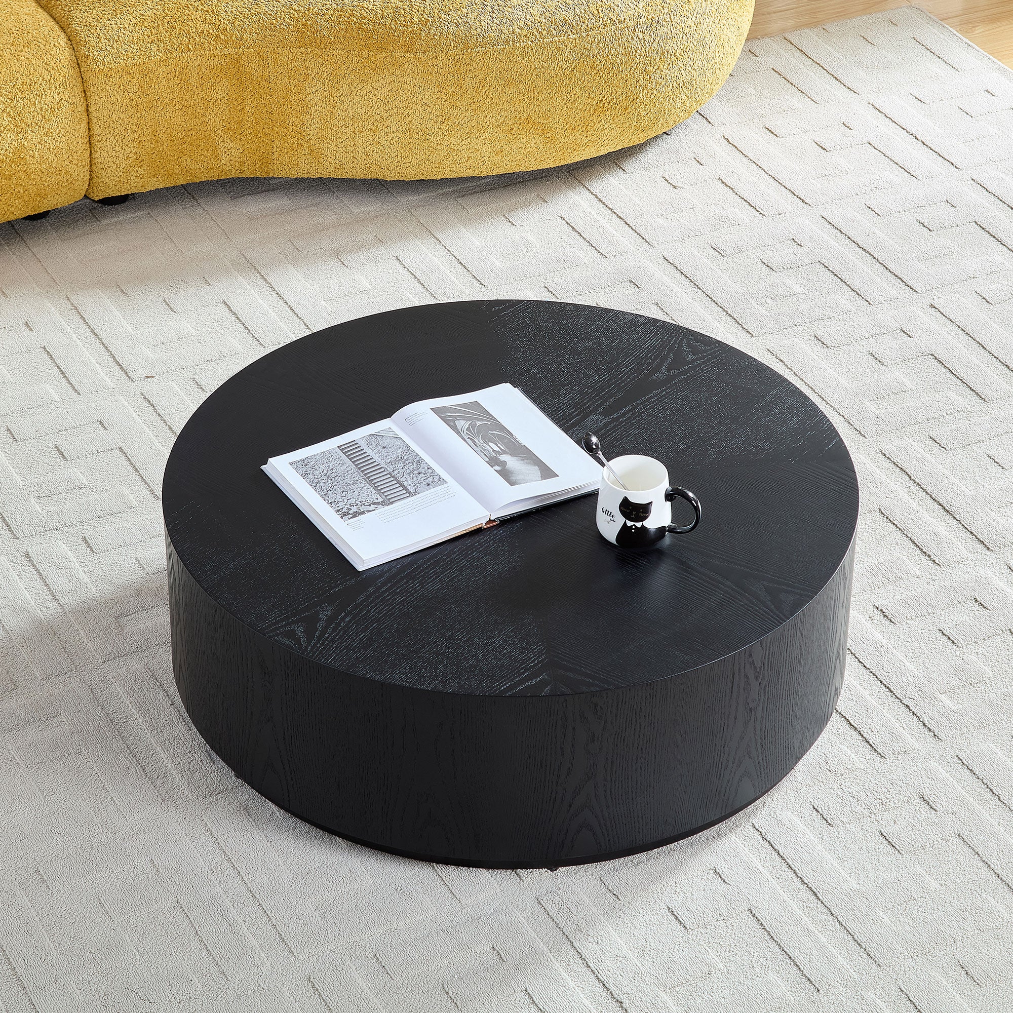 Modern Round Coffee Table - 35.43 Inch