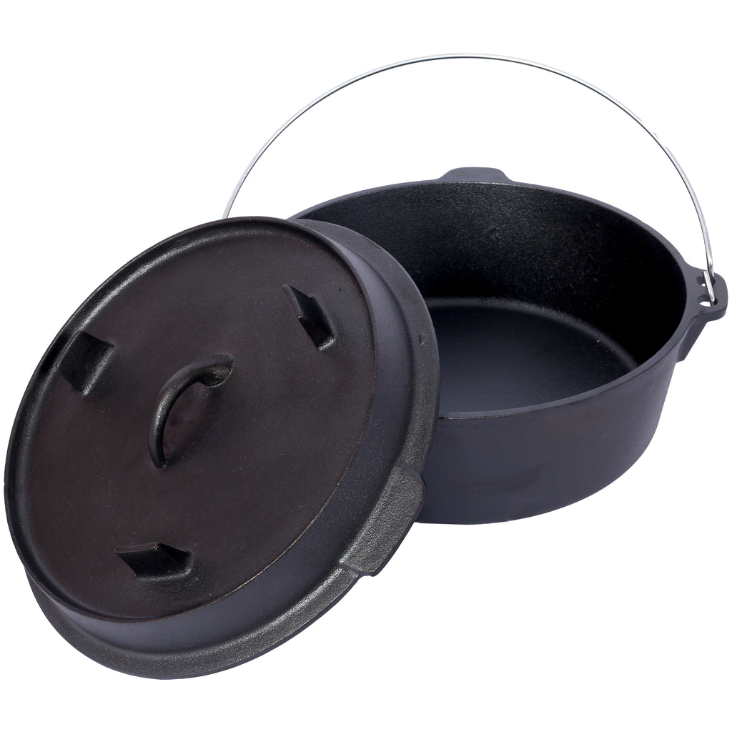 Pre-Seasoned Cast Iron Dutch Oven with Skillet Lid, 6 Quart