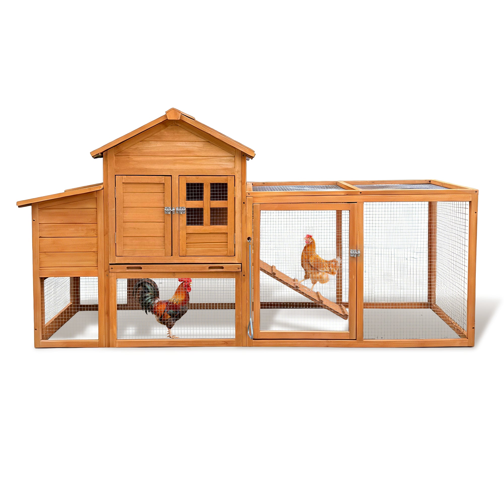 80" Chicken Coop with Nest Box and Removable Tray