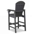 HDPE Bar Height Adirondack Chair with Cup Holder