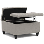 Harrison 30 Inch Wide Small Square Coffee Table Storage Ottoman