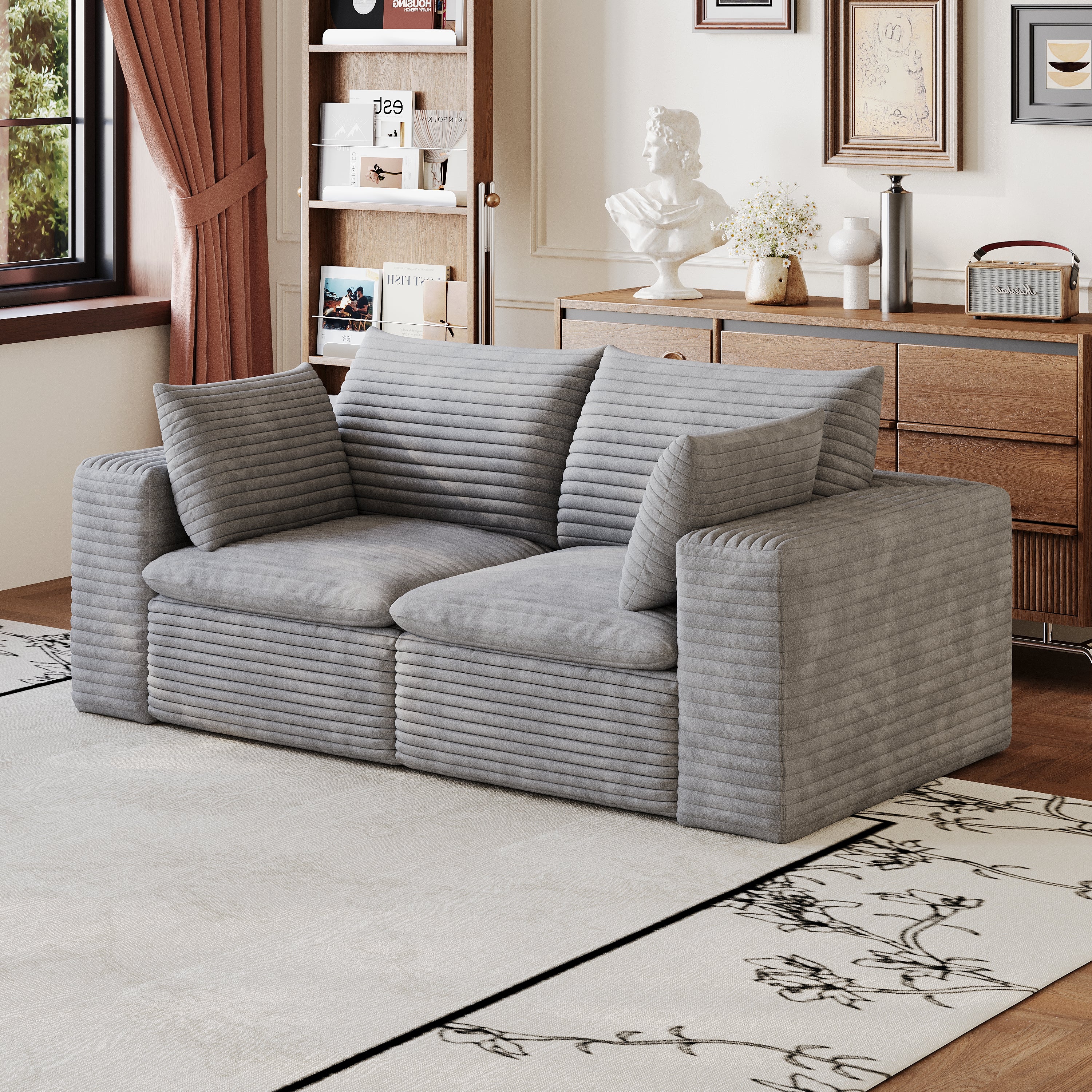 71" Cloud Sofa in Corduroy Fabric