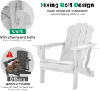 Adjustable HDPE Adirondack Chairs Set of 2