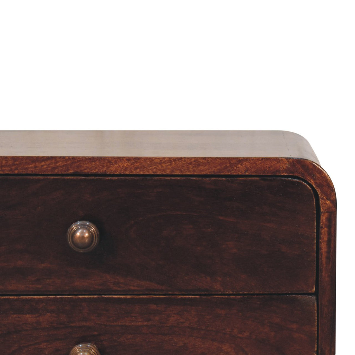 Solid Wood Curved California Nightstand