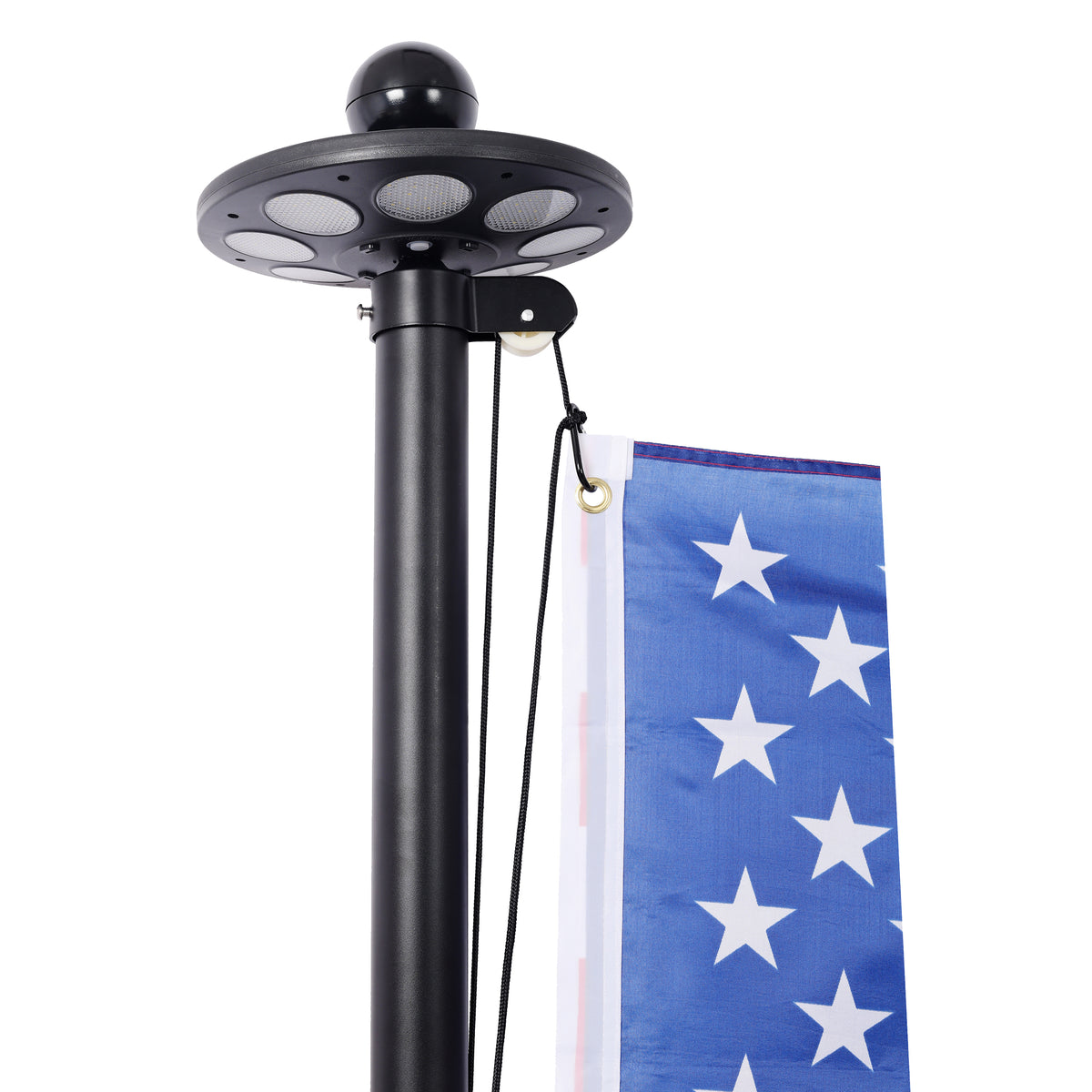 20FT Heavy Duty Flagpole Kit with LED Solar Light