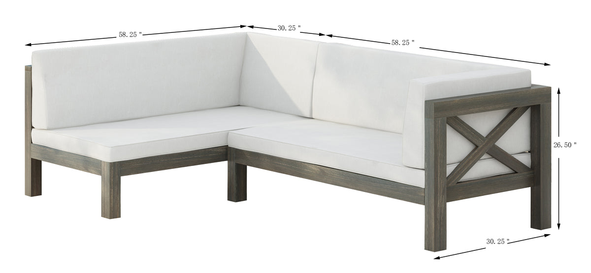 Brava X-Back Right Corner Bench of Set 2