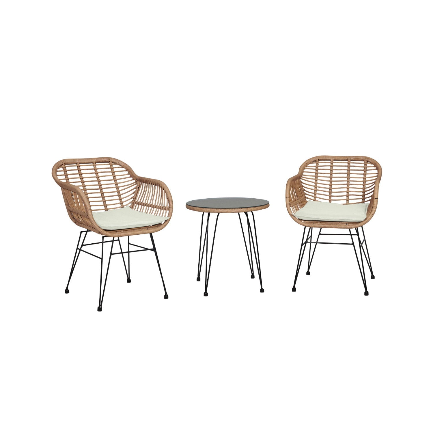 Antibes - 3 Piece Outdoor Patio Conversation Set