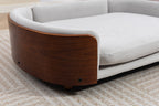 Scandinavian Style Elevated Dog Bed Pet Sofa With Solid Wood Legs