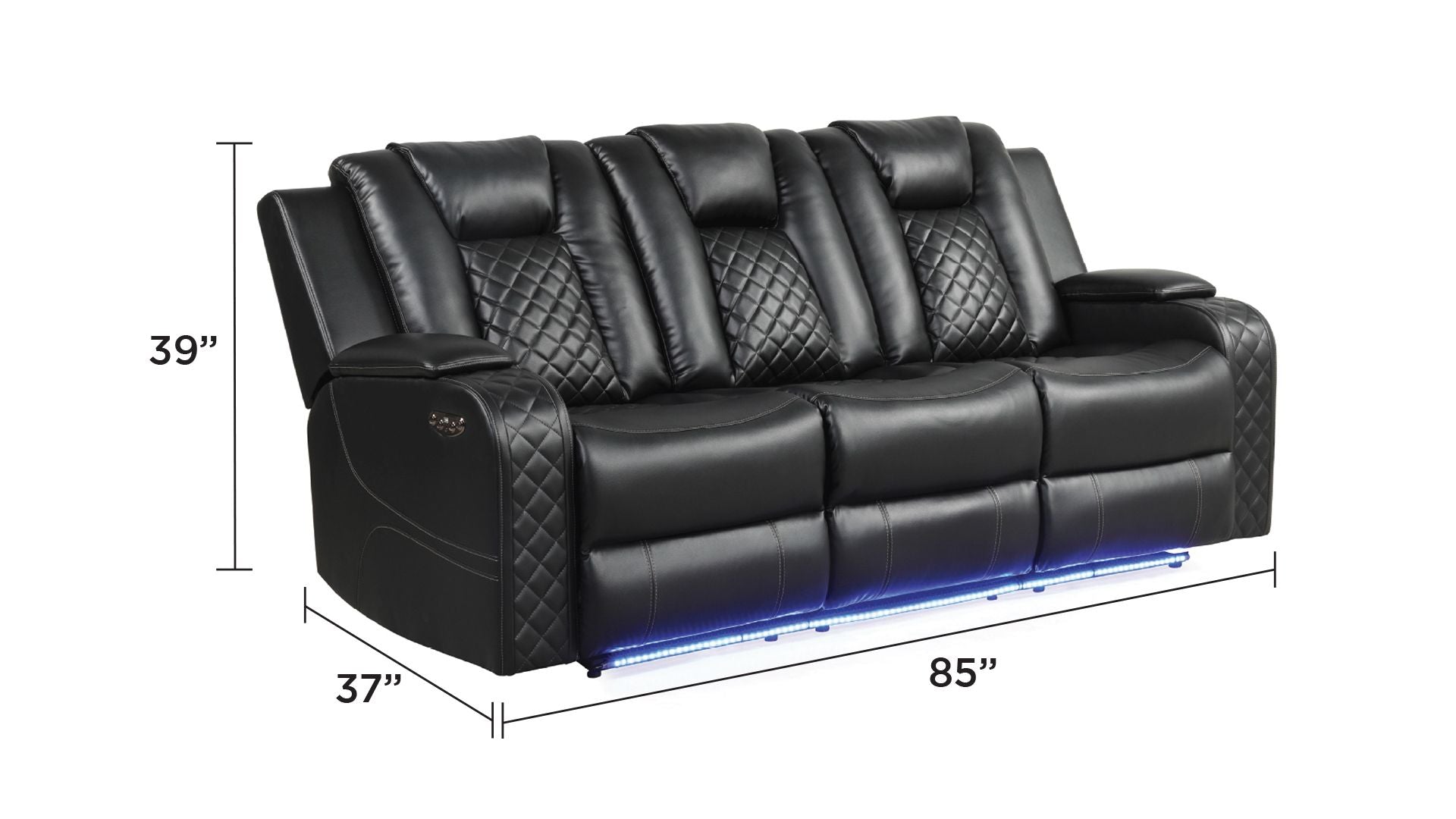 Benz LED & Power Recliner 2 PC Living Room Set
