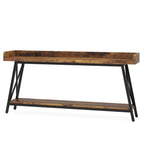 70.9" Extra Long Industrial Console Table, Rustic