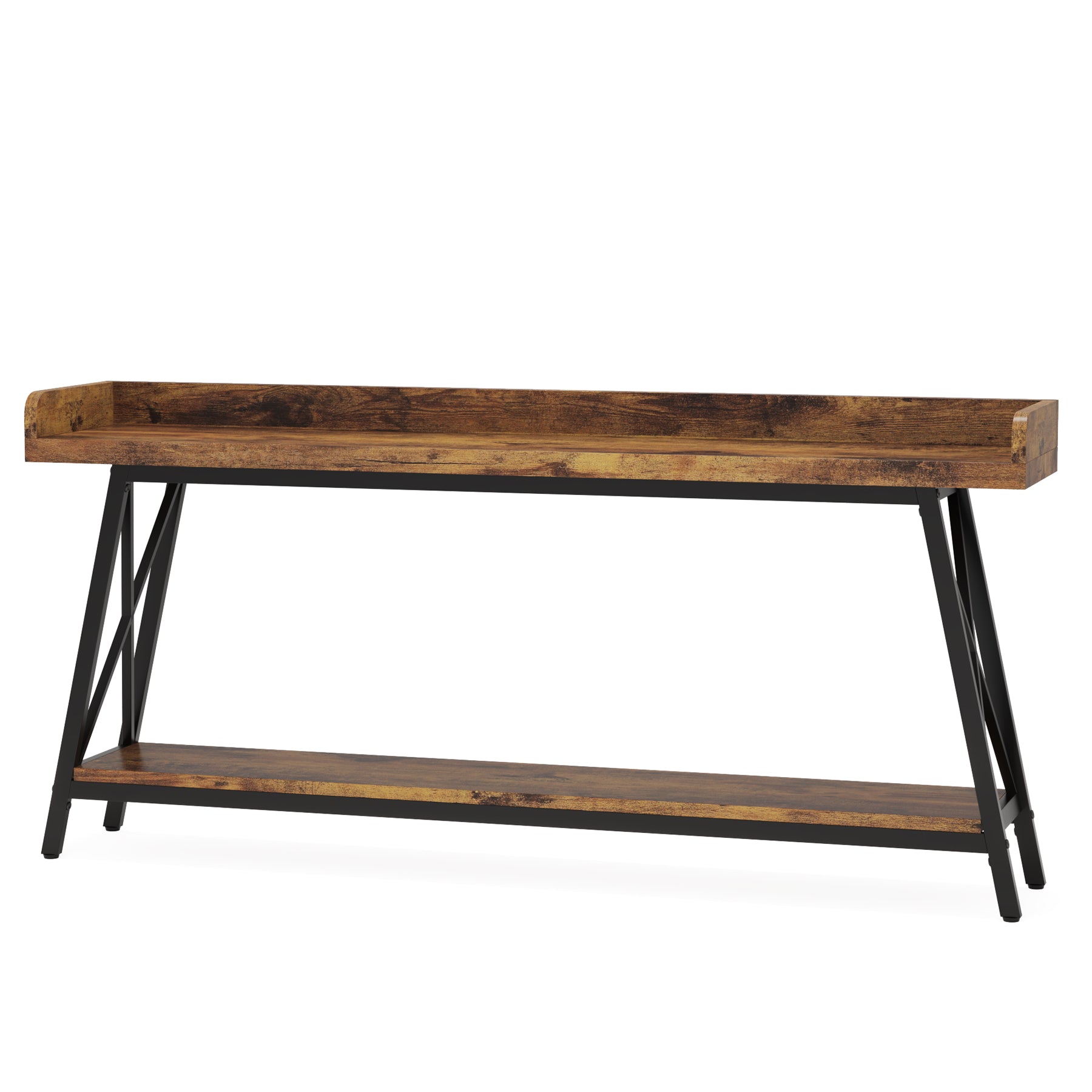 70.9" Extra Long Industrial Console Table, Rustic