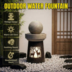 Outdoor Garden Lantern with Warm LED Light Deer Silhouette