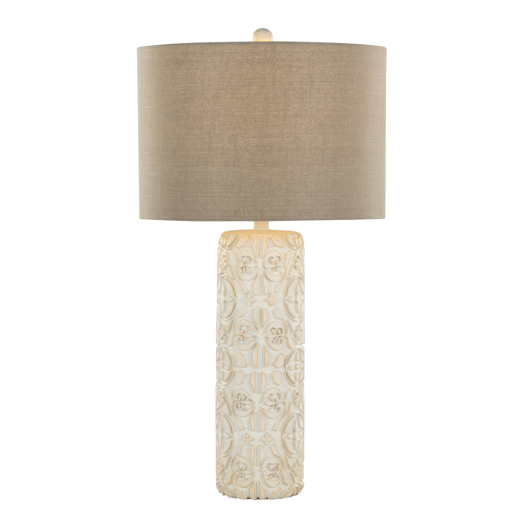 30" Contemporary Polyresin Table Lamp in Brushed Taos