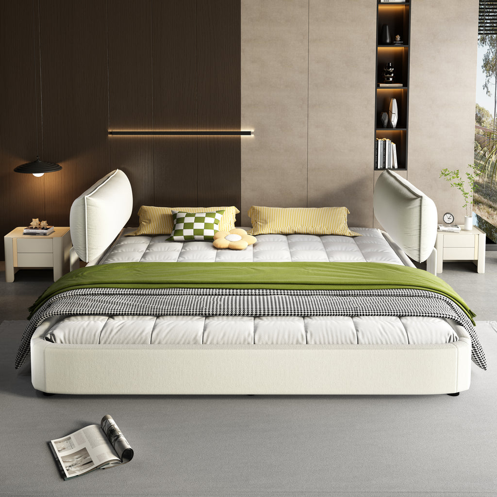 King Size Cloud Bed Frame with Movable Headboard