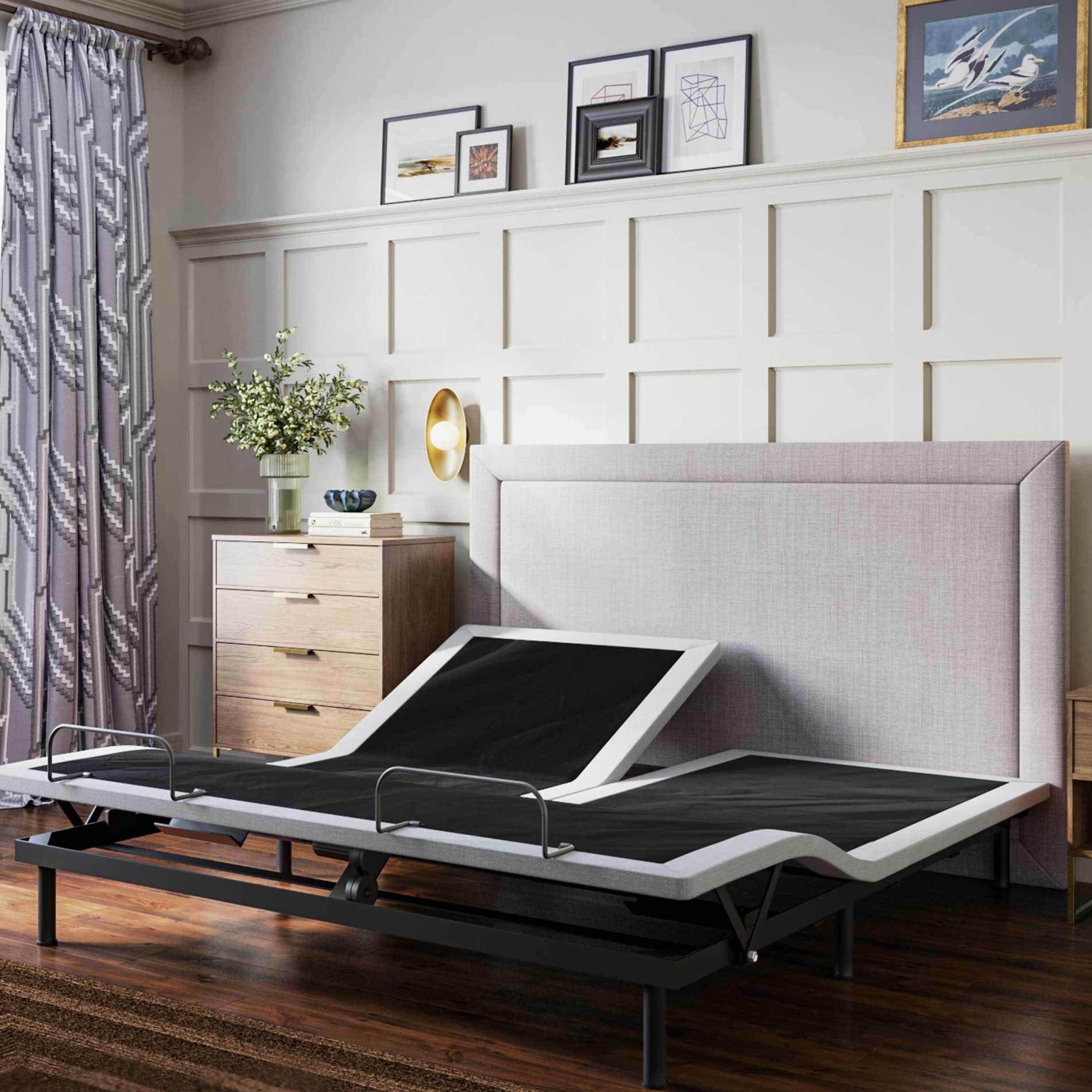 BTX4 Split Top Queen Adjustable Bed Base With Head and Foot Position Adjustment
