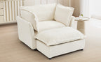 Modern Armchair Sofa with Movable Ottoman
