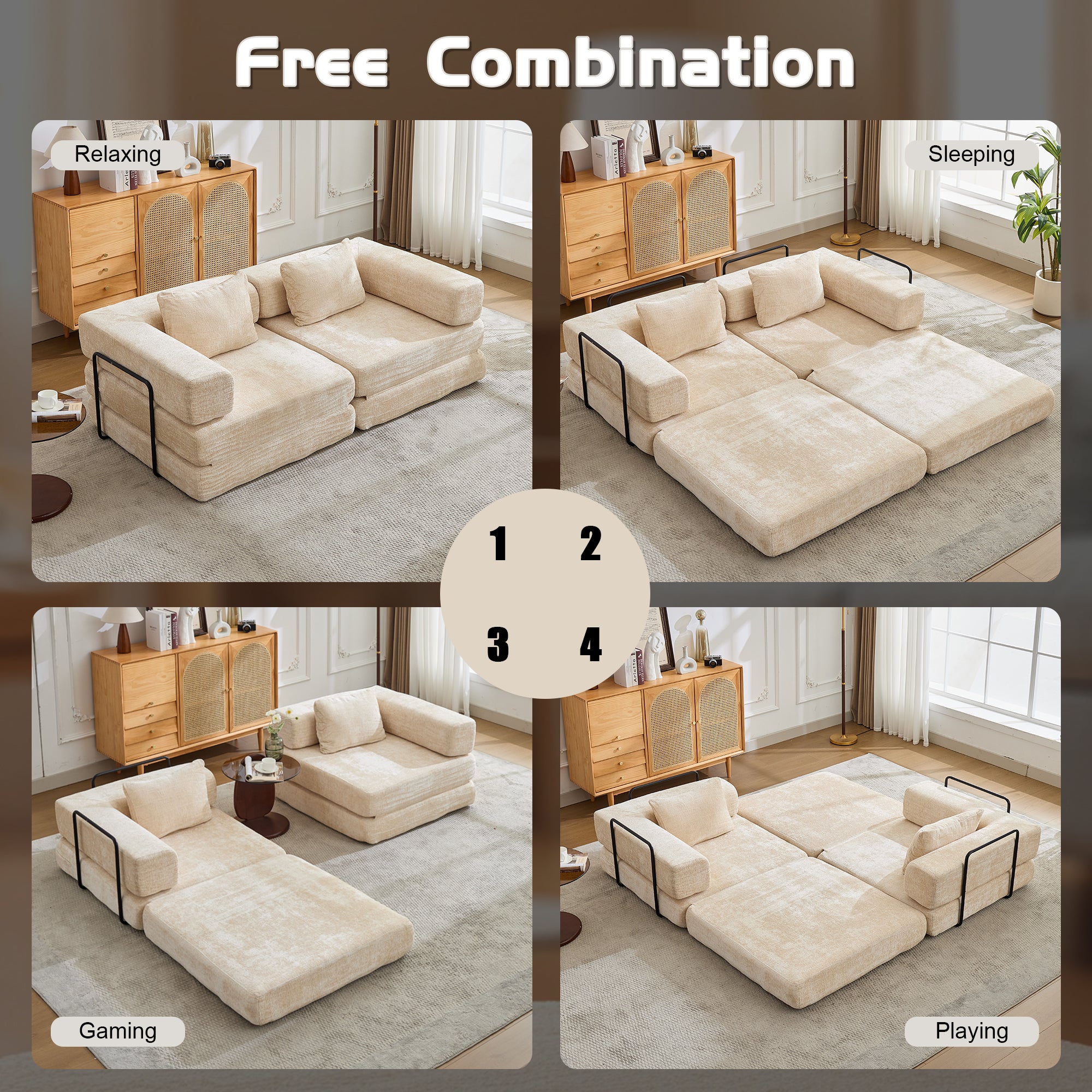 Compression Sofa - Convertible Floor Sofa Bed