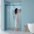 Shower Door 48" W x 76" H Single Sliding Bypass Shower Enclosure