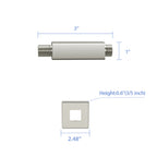 3" Ceiling Mounted Shower Arm with Flange in Brushed Nickel