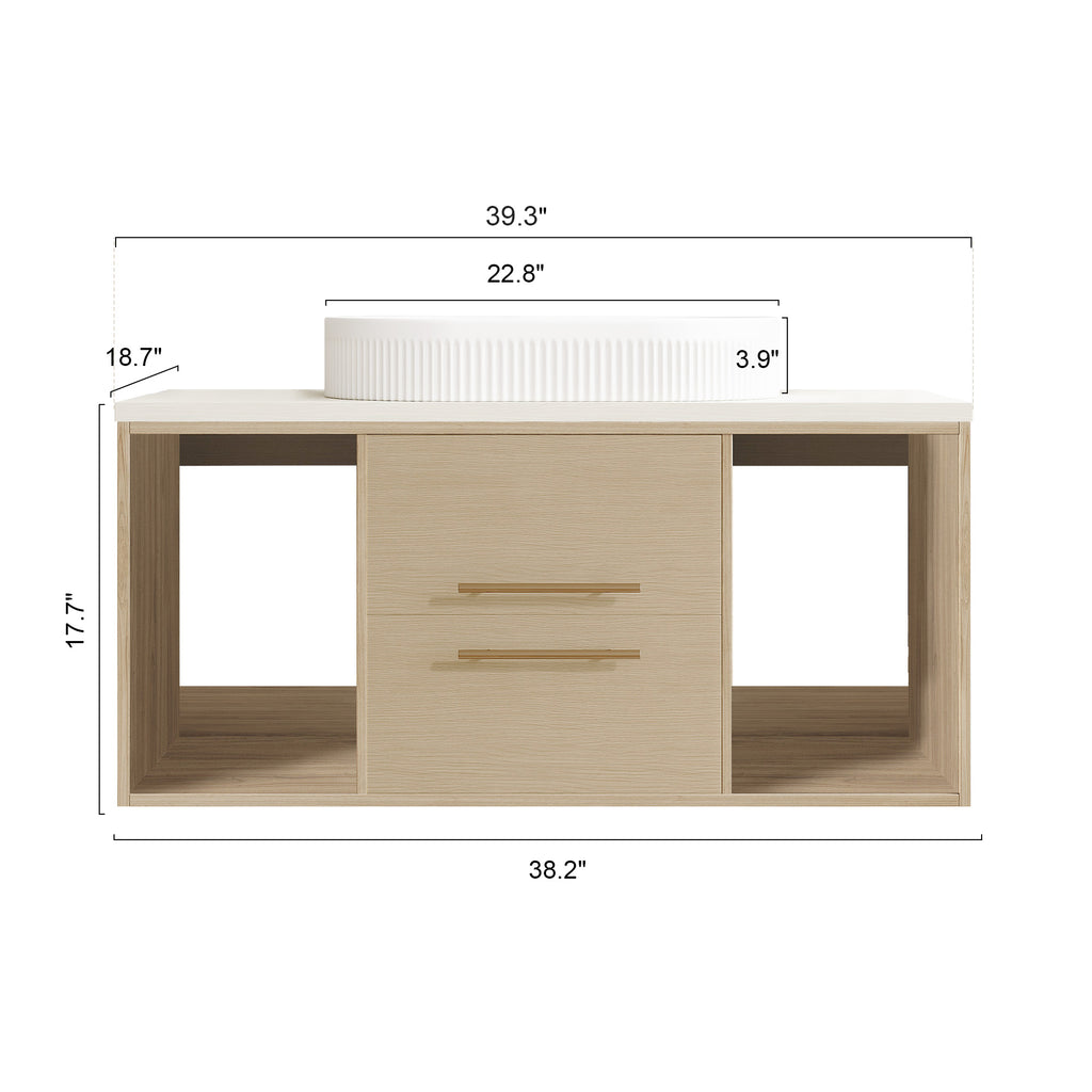 Modern 39.3 Wall-Mounted Bathroom Vanity