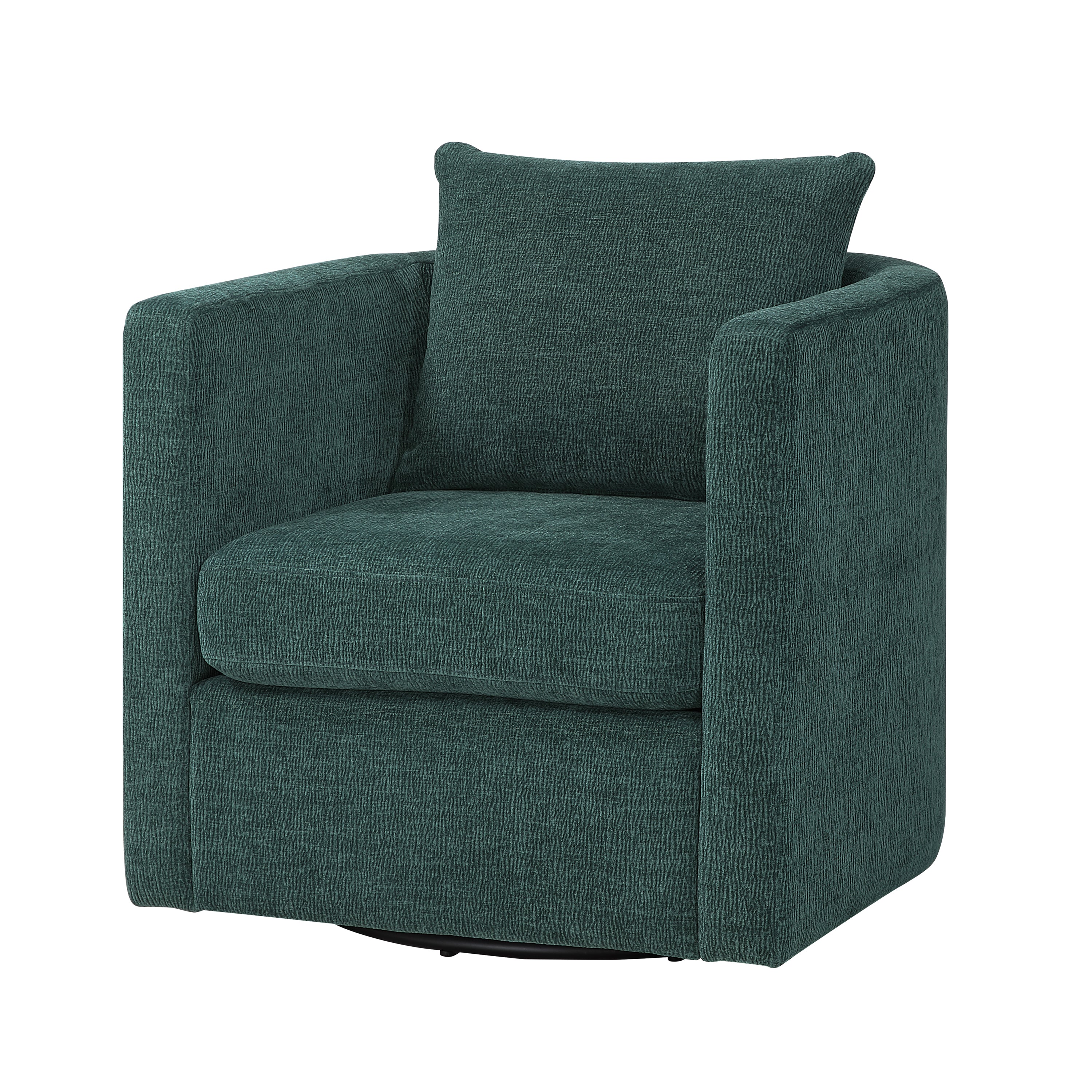 Sutton Peacock Swivel Barrel Chair