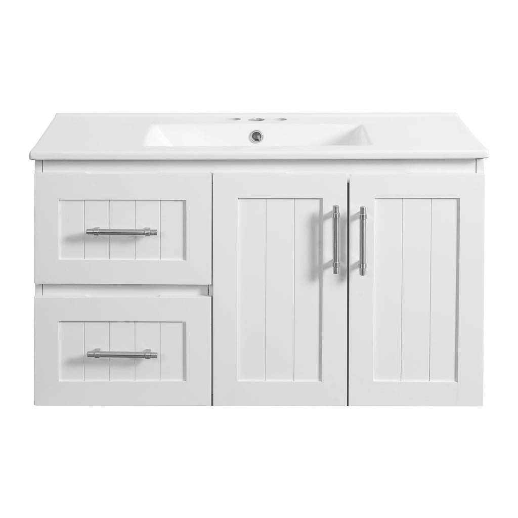 Modern 36" Wall Mounted Bathroom Vanity