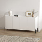 Modern Abbey 66.9" Sideboard with Adjustable Shelves and Metal Legs