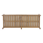 77.95" Outdoor Acacia Wood Frame Three-Seater Sofa