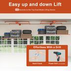 Orange Overhead Garage Storage Rack 3x6 FT
