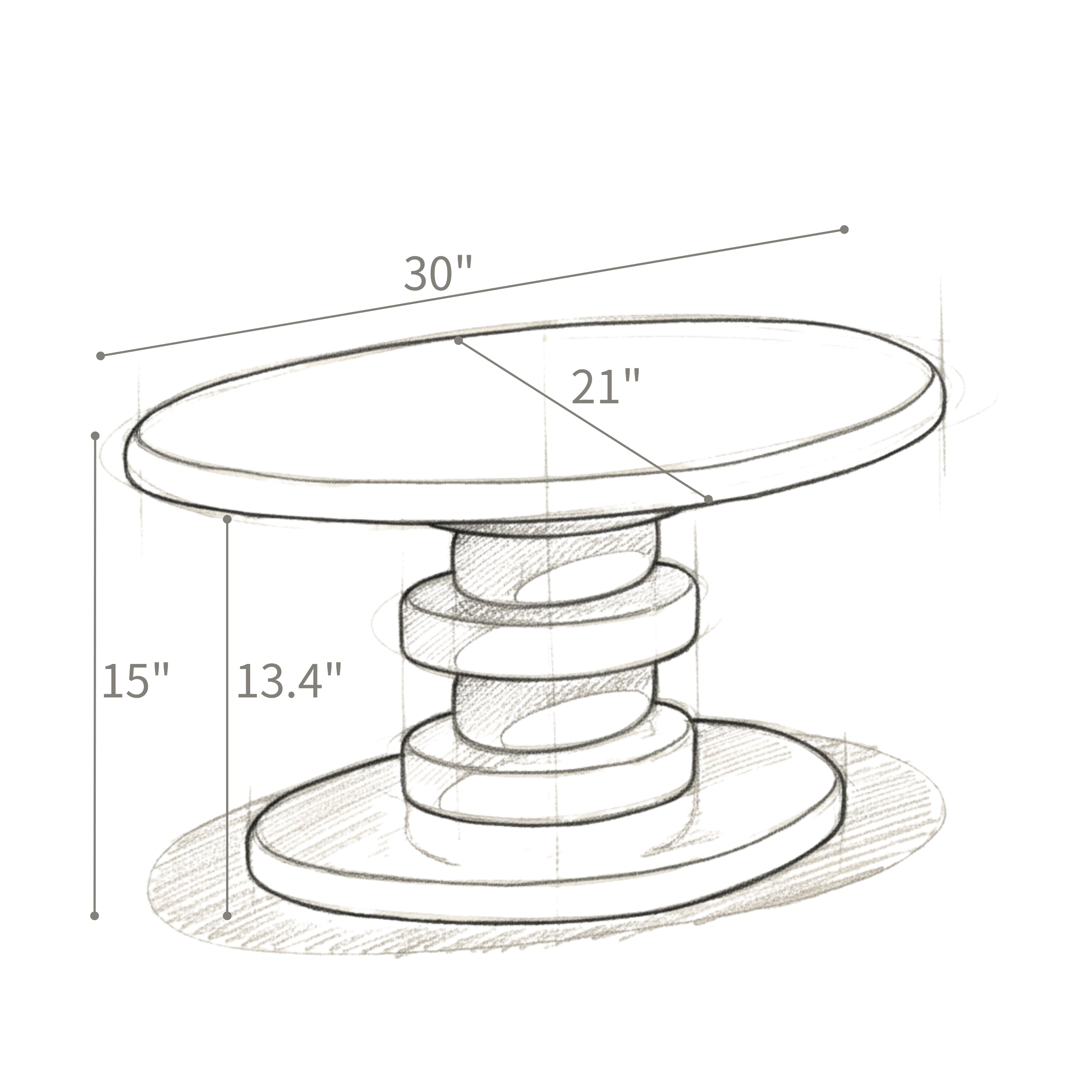 Modern Cobblestone End Table