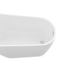 59" Acrylic Freestanding Bathtub Contemporary Soaking