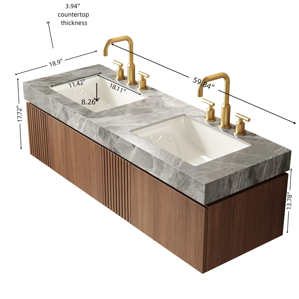 MURI 60" Bathroom Vanity & Sink