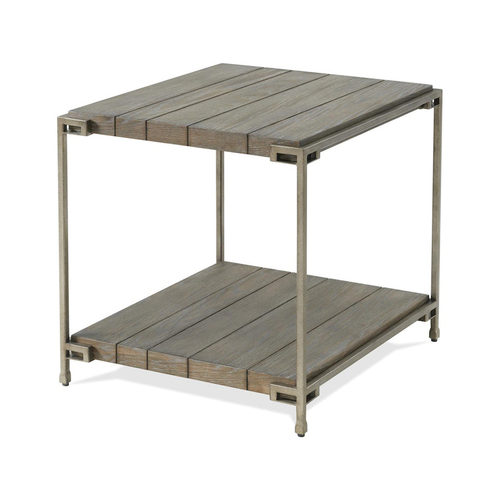 Corbeta 3-Piece Metal Frame Wood Living Room Coffee Table and 2 End Tables Set
