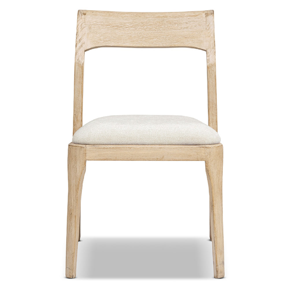 Bryson Upholstered Dining Chair Set of 2, Reclaimed Pine, Brown Chenille