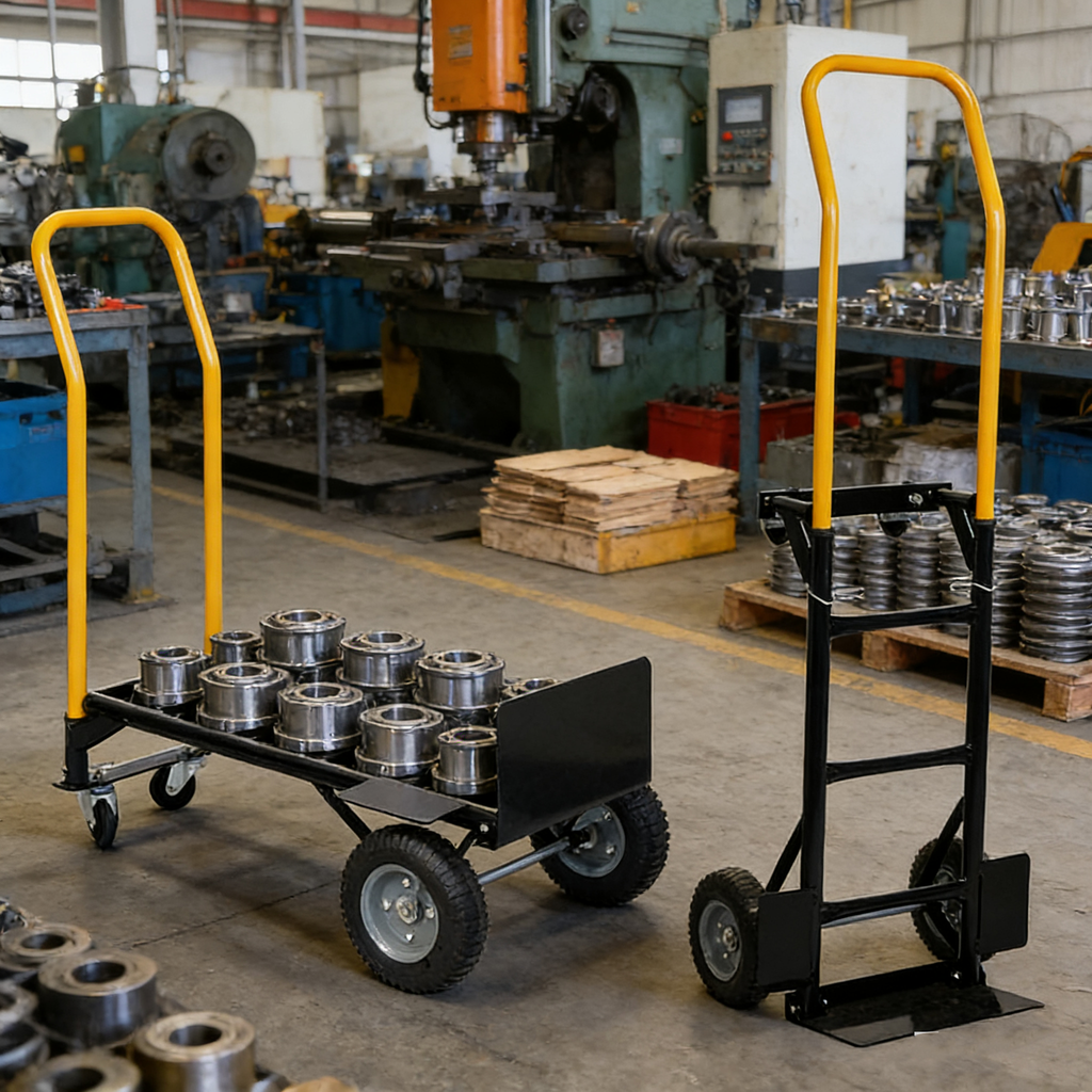 Hand Truck Dual Purpose 2 Wheel Dolly Cart and 4 Wheel Push Cart