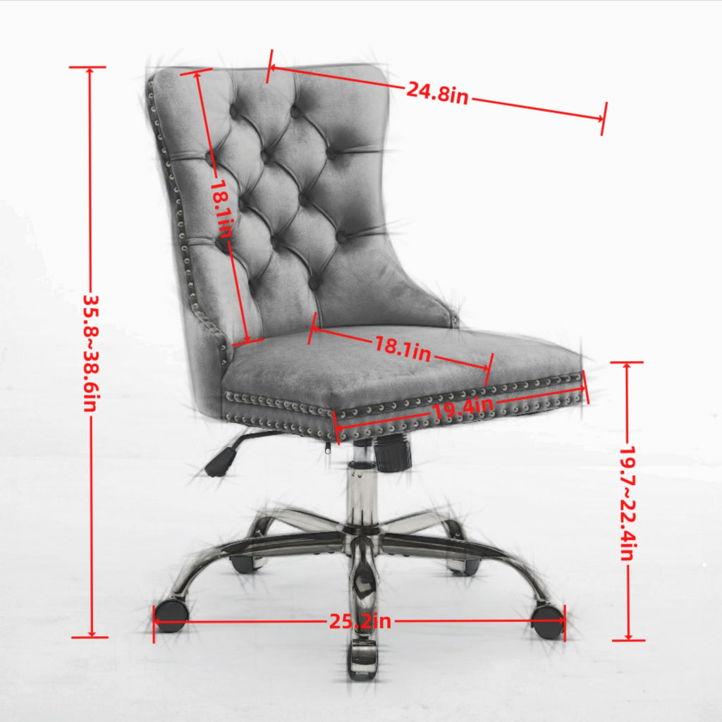 A&A Furniture Modern Velvet Office Chair