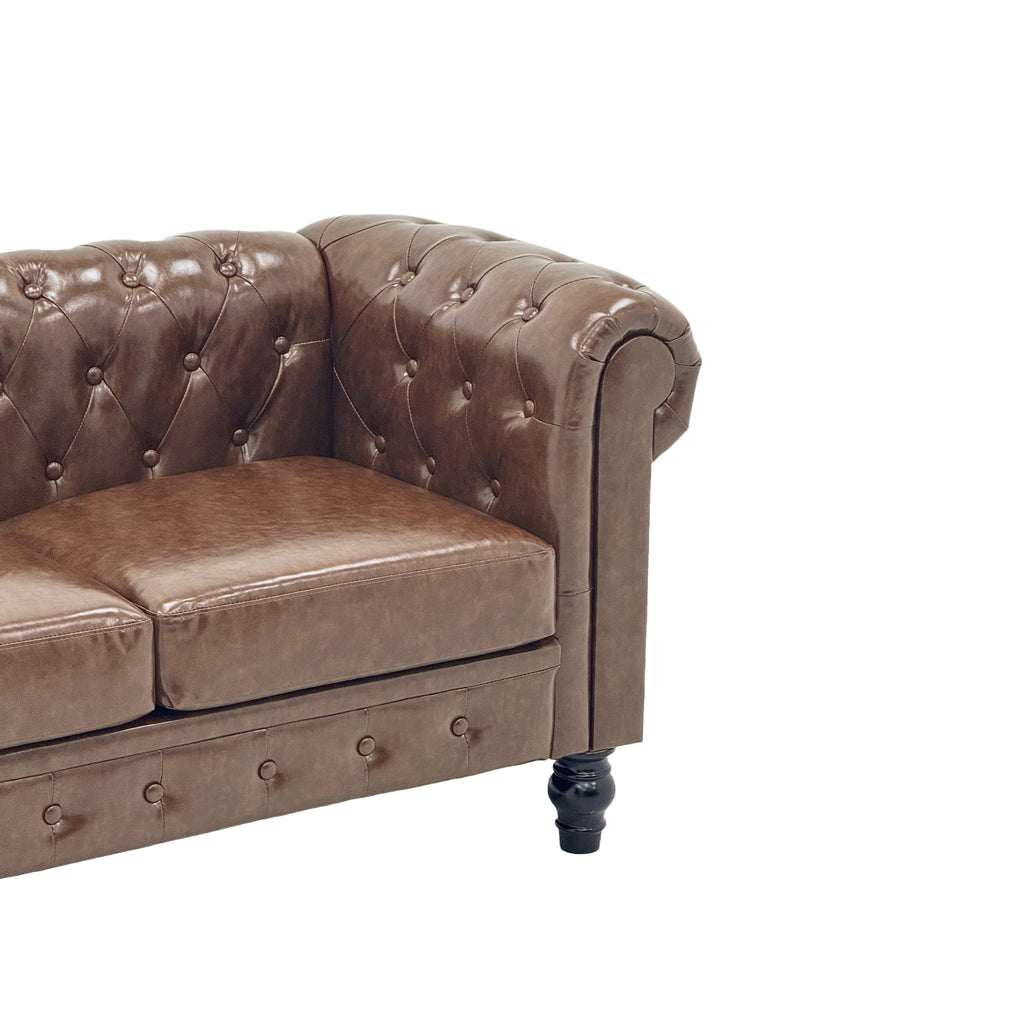 FX-P80PB-PUBR-2PC Chesterfield Sofa Set