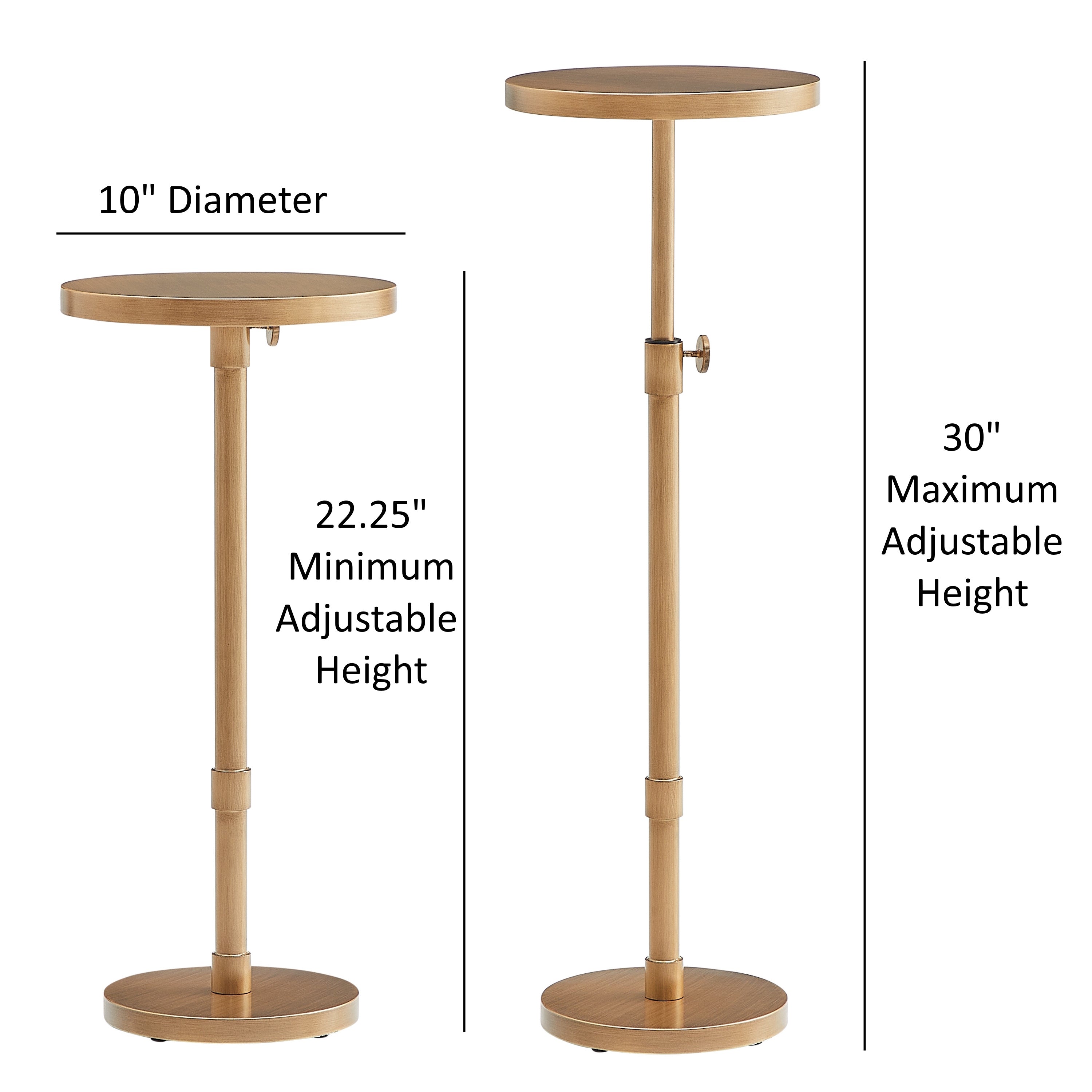 Morven Antique Adjustable Height Accent Table