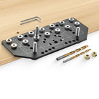 Shelf Pin Jig and Hinge Jig Two-in-One Aluminum Alloy Cabinet Hole Drilling Tool