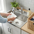 Kyle 28" Laundry Cabinet with Faucet and Stainless Steel Sink