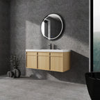 48" Wall-Mounted Bathroom Vanity with Resin Sink