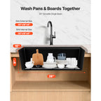 30 Inch Granite Kitchen Sink Undermount Single Bowl Drop-In Basin for RV Bar