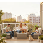 All-Weather Wicker Patio Sectional Set for 4