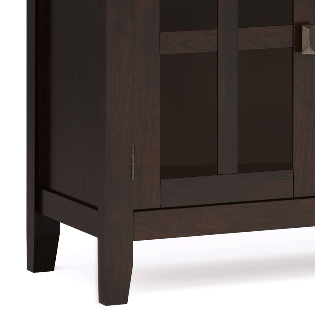 Artisan Solid Wood Large 4 Door Sideboard Buffet in Dark Chestnut