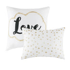 4-Piece Twin/Twin XL 100% Polyester Brushed Printed Comforter Set
